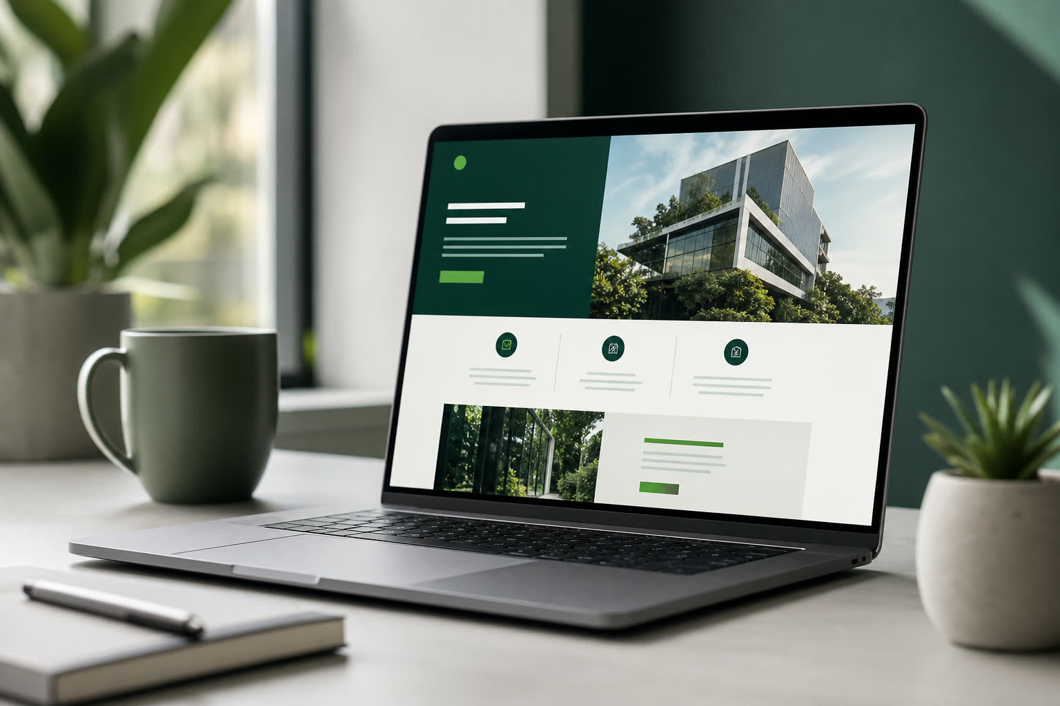 Website design mockup